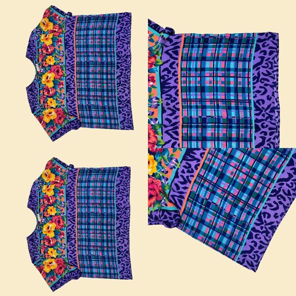 1980s skirt/blouse set by S.G. Sport, size 3X vintage 80s matching womens outfit - Picture 2 of 8